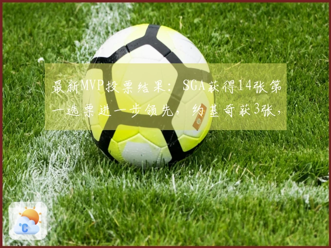 最新MVP投票结果：SGA获得14张第一选票进一步领先，约基奇获3张，文班获1张